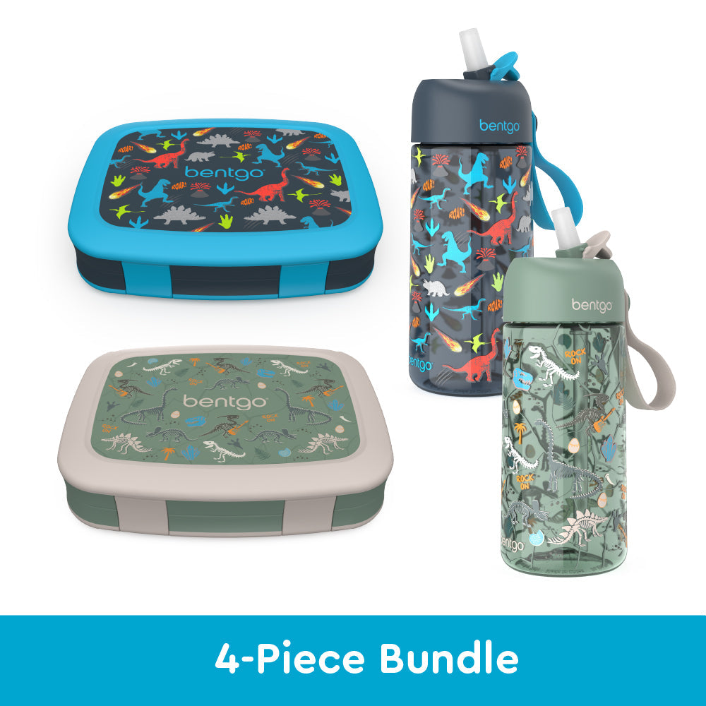 bentgo-kids-prints-lunch-boxes-and-water-bottles-x6 bentgo-lunch-box-bottle-bundle-dinsoaur-fossils-1.jpg